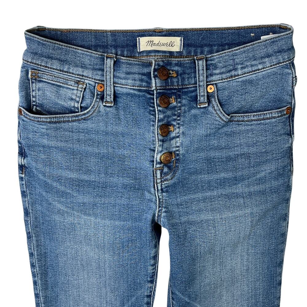 Madewell 9" Mid Rise Skinny Jeans Crop Button Fly Light Wash Womens 26 - Picture 3 of 6